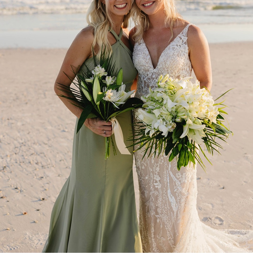 Azazie Rue Pistachio Bridesmaid Dress